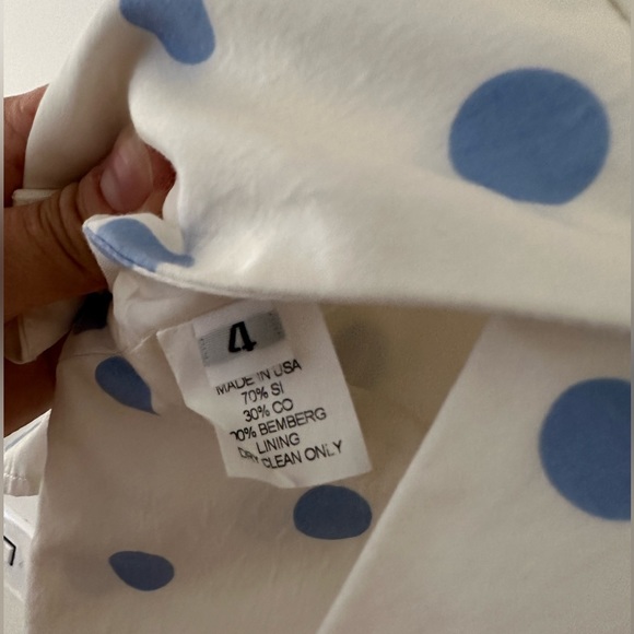 Maryam Nassir Zadeh, Marina Top in Blue Dot, size 4. Almost new condition. - Picture 4 of 7